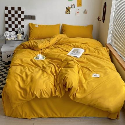 91家纺网 家纺一手货源 找家纺 （总）秋艳家纺 2023新款纯色日系磨毛四件套直播