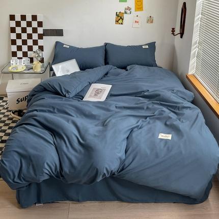 91家纺网 家纺一手货源 找家纺 （总）秋艳家纺 2023新款纯色日系磨毛四件套直播