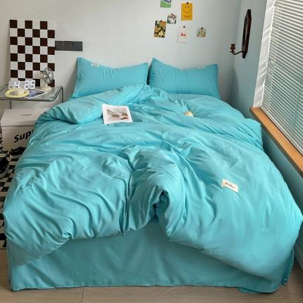 91家纺网 家纺一手货源 找家纺 （总）秋艳家纺 2023新款纯色日系磨毛四件套直播