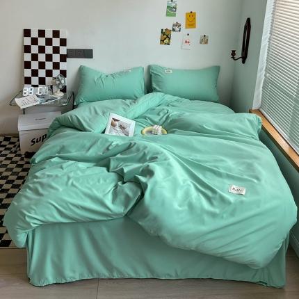 91家纺网 家纺一手货源 找家纺 （总）秋艳家纺 2023新款纯色日系磨毛四件套直播