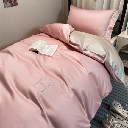 91家纺网 家纺一手货源 找家纺 总 798家纺 2022新款长绒棉贡缎学生宿舍三件套