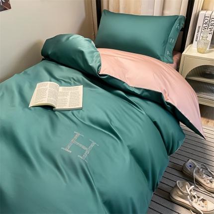 91家纺网 家纺一手货源 找家纺 总 798家纺 2022新款长绒棉贡缎学生宿舍三件套