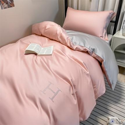 91家纺网 家纺一手货源 找家纺 总 798家纺 2022新款长绒棉贡缎学生宿舍三件套