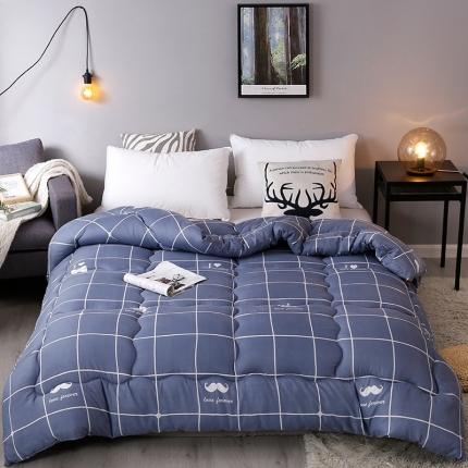 91家纺网 家纺一手货源 找家纺 好欣怡家纺 2026新款洛卡棉冬被 蓝冠