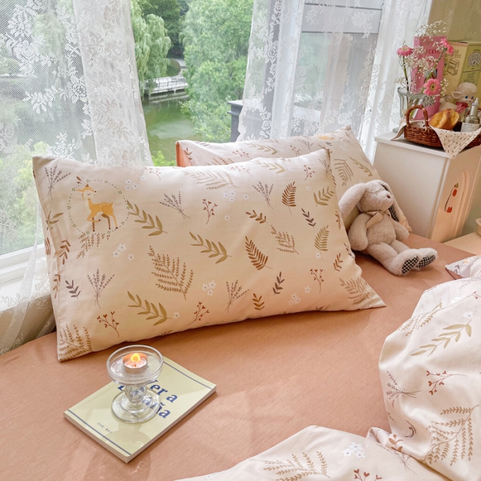 91家纺网 家纺一手货源 找家纺 洺兰家居 2025新款13372全棉四件套 挪威森林