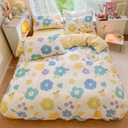 91家纺网 家纺一手货源 找家纺 洺兰家居 2025新款13372全棉四件套 小美好