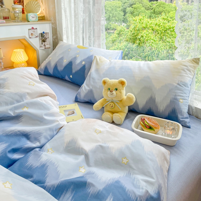 91家纺网 家纺一手货源 找家纺 洺兰家居 2025新款13372全棉单被套 绚烂星河