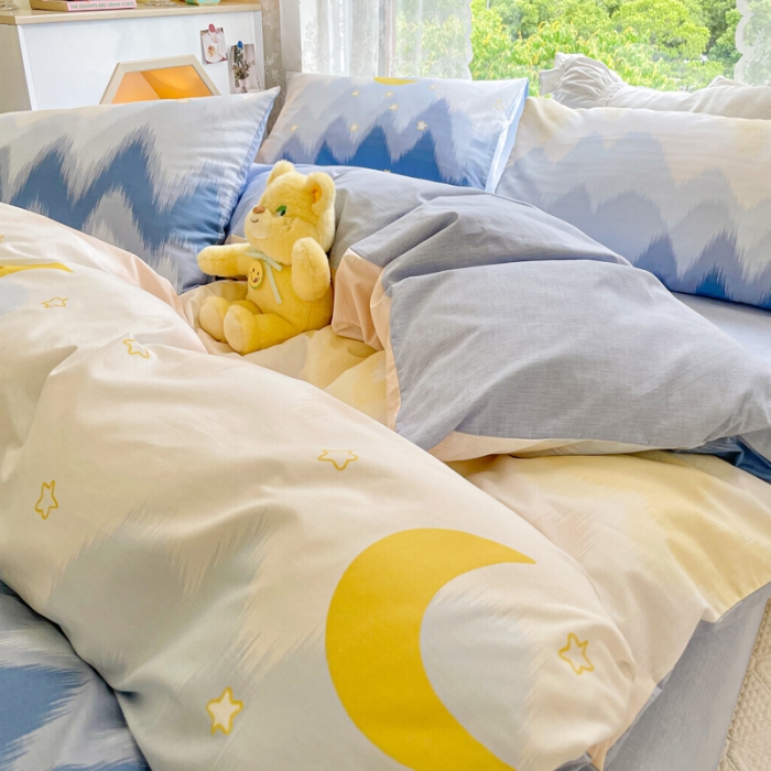 91家纺网 家纺一手货源 找家纺 洺兰家居 2025新款13372全棉单被套 绚烂星河