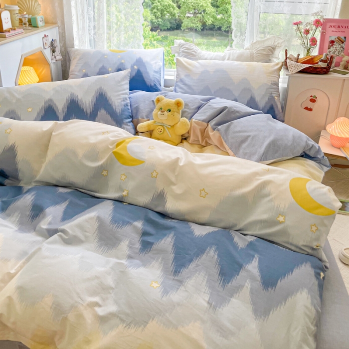 91家纺网 家纺一手货源 找家纺 洺兰家居 2025新款13372全棉单被套 绚烂星河