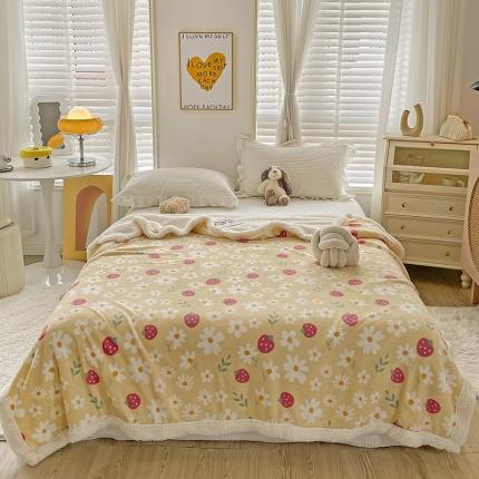 91家纺网 家纺一手货源 找家纺 （总）麦朵 新款牛奶绒羊羔绒毛毯单被套两用多功能法莱绒盖毯