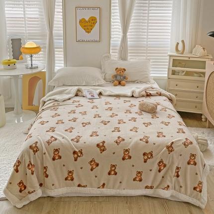 91家纺网 家纺一手货源 找家纺 （总）麦朵 新款牛奶绒羊羔绒毛毯单被套两用多功能法莱绒盖毯