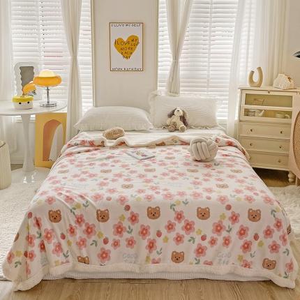 91家纺网 家纺一手货源 找家纺 （总）麦朵 新款牛奶绒羊羔绒毛毯单被套两用多功能法莱绒盖毯