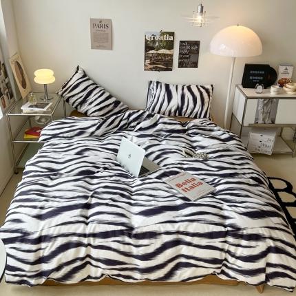 91家纺网 家纺一手货源 找家纺 （总）昔可家纺2022新款全棉四件套豹纹系列