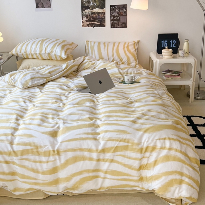 91家纺网 家纺一手货源 找家纺 （总）昔可家纺2022新款全棉四件套豹纹系列