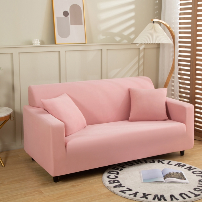 91家纺网 家纺一手货源 找家纺 兴妮雅家纺 2022新款凉感丝沙发套 凉感丝粉色