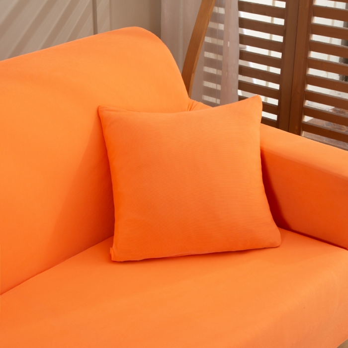 91家纺网 家纺一手货源 找家纺 兴妮雅家纺 2022新款凉感丝沙发套 凉感丝桔色