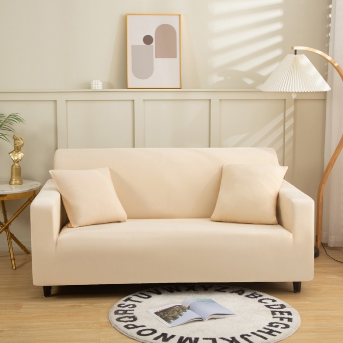 91家纺网 家纺一手货源 找家纺 兴妮雅家纺 2022新款凉感丝沙发套 凉感丝米色