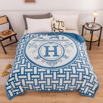 91家纺网 家纺一手货源 找家纺 总 2023双层大版AB版云貂绒毛毯法莱绒休闲盖毯沙发空调毯