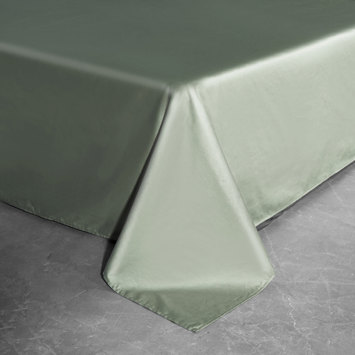 91家纺网 家纺一手货源 找家纺 小米笠 2022新款100支A类长绒棉系列四件套 桉叶绿