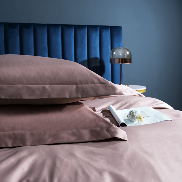 91家纺网 家纺一手货源 找家纺 小米笠 2022新款100支A类长绒棉系列四件套 慕莎粉