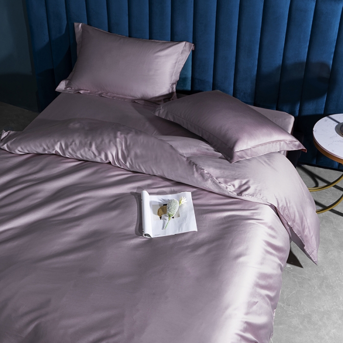 91家纺网 家纺一手货源 找家纺 小米笠 2022新款100支A类长绒棉系列四件套 珊瑚紫