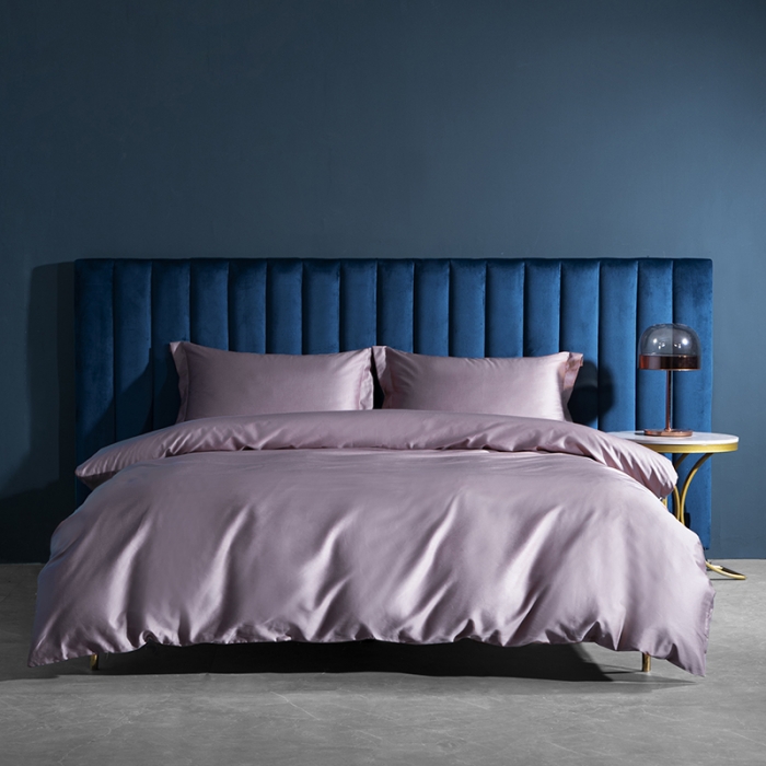 91家纺网 家纺一手货源 找家纺 小米笠 2022新款100支A类长绒棉系列四件套 珊瑚紫