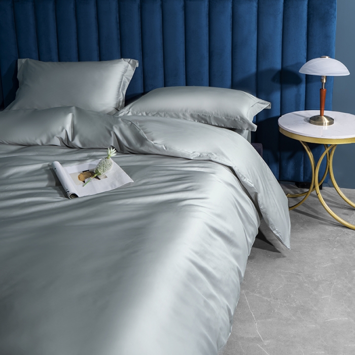 91家纺网 家纺一手货源 找家纺 小米笠 2022新款100支A类长绒棉系列单被套 极地蓝