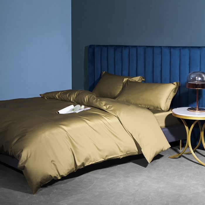 91家纺网 家纺一手货源 找家纺 小米笠 2022新款100支A类长绒棉系列单被套 流光金