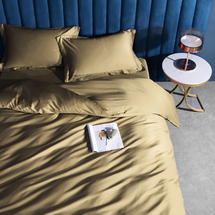 91家纺网 家纺一手货源 找家纺 小米笠 2022新款100支A类长绒棉系列单被套 流光金