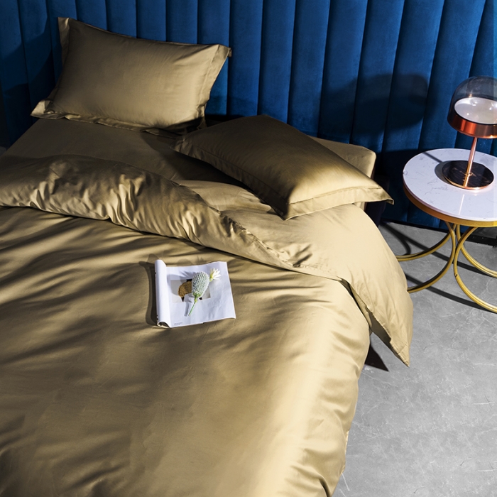 91家纺网 家纺一手货源 找家纺 小米笠 2022新款100支A类长绒棉系列单被套 流光金