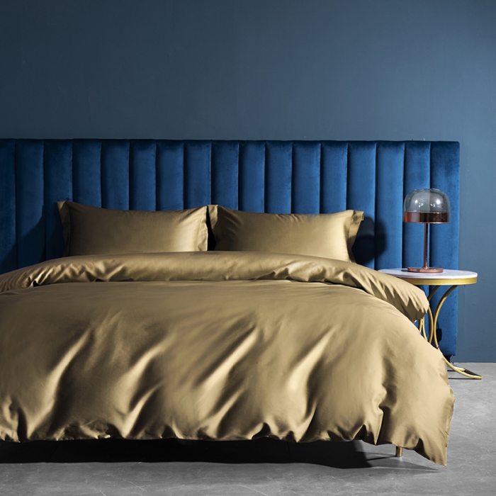 91家纺网 家纺一手货源 找家纺 小米笠 2022新款100支A类长绒棉系列单被套 流光金