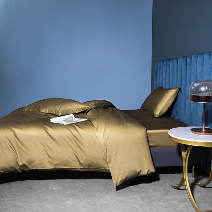 91家纺网 家纺一手货源 找家纺 小米笠 2022新款100支A类长绒棉系列单被套 流光金