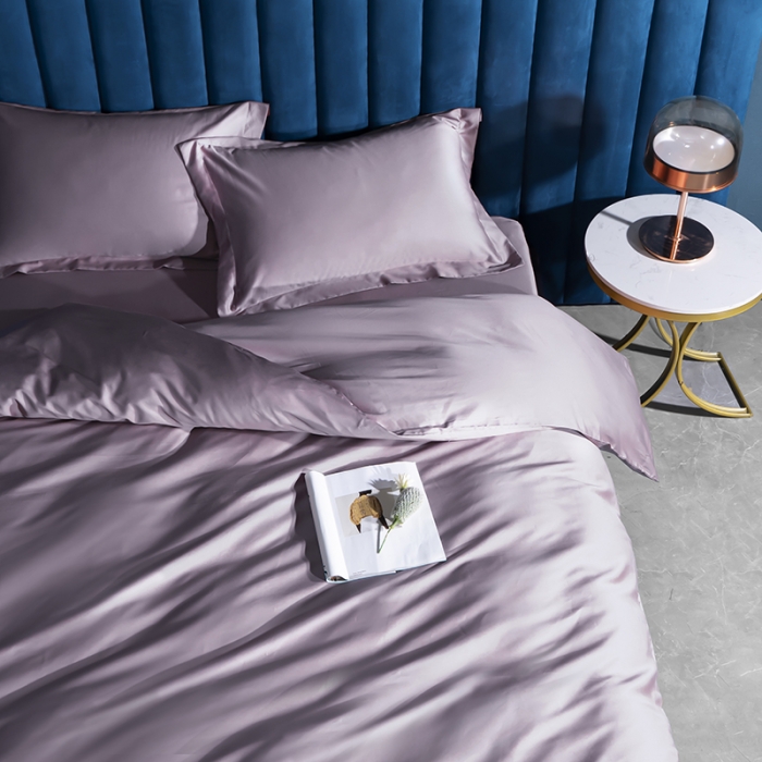 91家纺网 家纺一手货源 找家纺 小米笠 2022新款100支A类长绒棉系列单被套 珊瑚紫