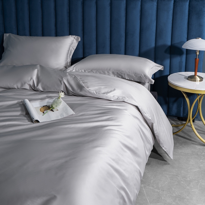 91家纺网 家纺一手货源 找家纺 小米笠 2022新款100支A类长绒棉系列单被套 时空银