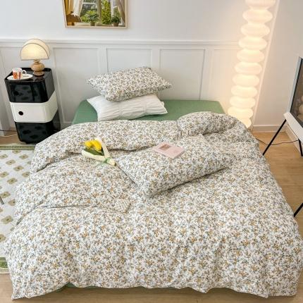 91家纺网 家纺一手货源 找家纺 昔可家纺2022新款奶呼呼卧室四件套 弗洛花房