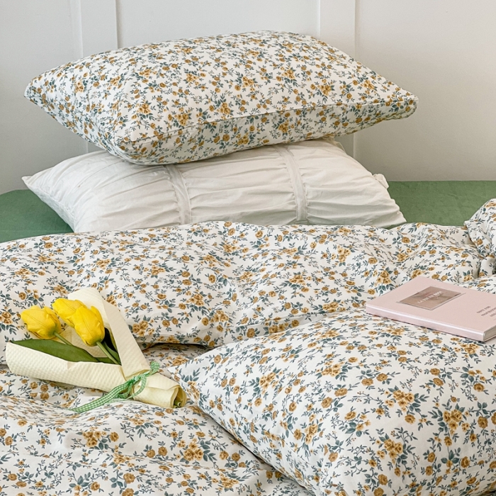 91家纺网 家纺一手货源 找家纺 昔可家纺2022新款奶呼呼卧室四件套 弗洛花房