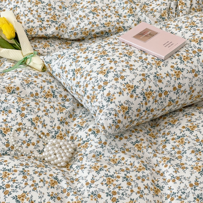 91家纺网 家纺一手货源 找家纺 昔可家纺2022新款奶呼呼卧室四件套 弗洛花房