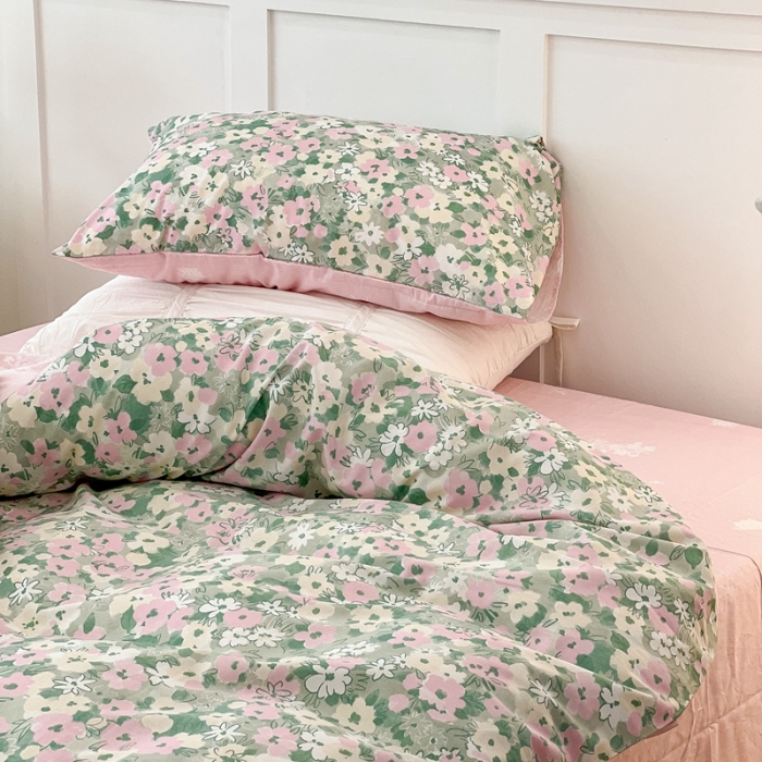 91家纺网 家纺一手货源 找家纺 昔可家纺2022新款奶呼呼卧室四件套 五月的花