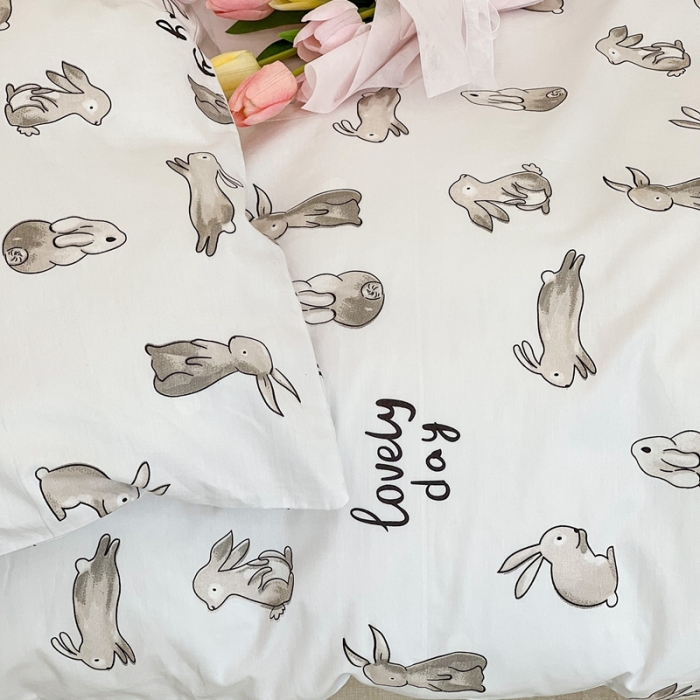 91家纺网 家纺一手货源 找家纺 昔可家纺2022新款奶呼呼卧室四件套 月野小兔