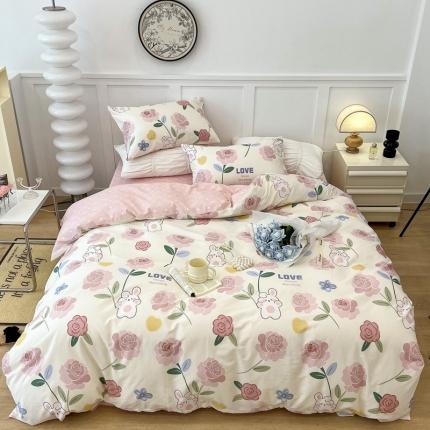 91家纺网 家纺一手货源 找家纺 （总）昔可家纺2022新款梦幻花园系列全棉四件套