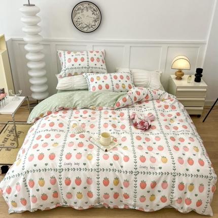 91家纺网 家纺一手货源 找家纺 （总）昔可家纺2022新款梦幻花园系列全棉四件套