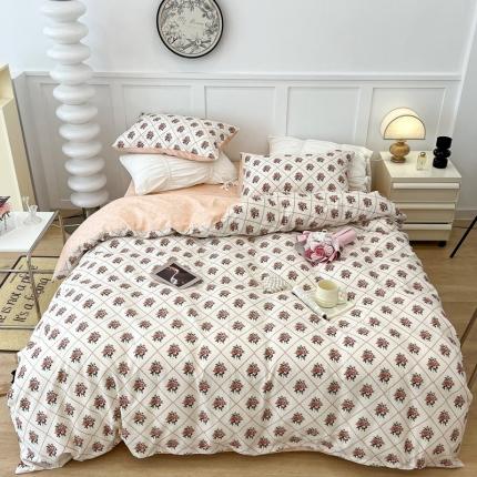 91家纺网 家纺一手货源 找家纺 （总）昔可家纺2022新款梦幻花园系列全棉四件套