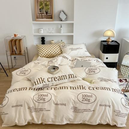 91家纺网 家纺一手货源 找家纺 （总）昔可家纺2022新款棋盘格字母系列四件套