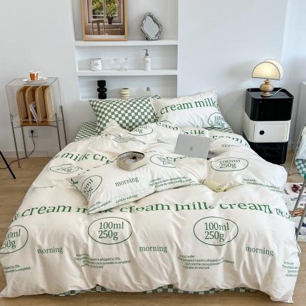 91家纺网 家纺一手货源 找家纺 （总）昔可家纺2022新款棋盘格字母系列四件套