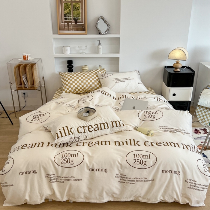 91家纺网 家纺一手货源 找家纺 （总）昔可家纺2022新款棋盘格字母系列四件套