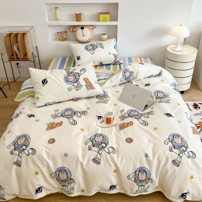 91家纺网 家纺一手货源 找家纺 昔可家纺2022新款迪士尼全棉四件套 巴斯光年