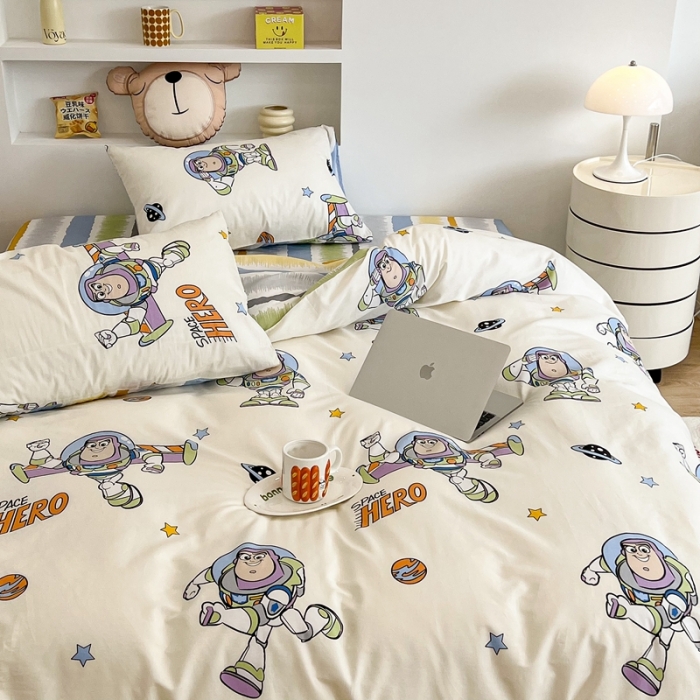 91家纺网 家纺一手货源 找家纺 昔可家纺2022新款迪士尼全棉四件套 巴斯光年