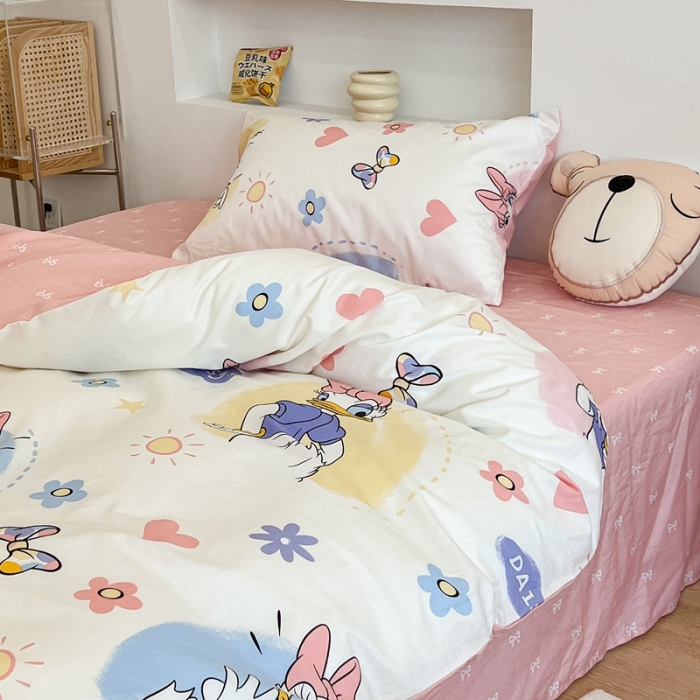 91家纺网 家纺一手货源 找家纺 昔可家纺2022新款迪士尼全棉四件套 黛丝公主