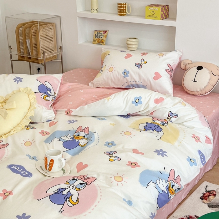 91家纺网 家纺一手货源 找家纺 昔可家纺2022新款迪士尼全棉四件套 黛丝公主