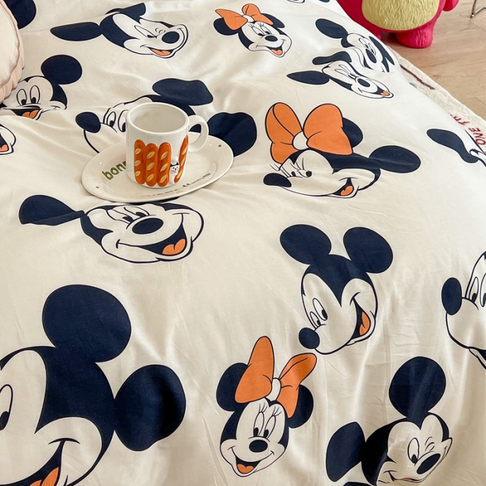 91家纺网 家纺一手货源 找家纺 昔可家纺2022新款迪士尼全棉四件套 蝴蝶结米奇